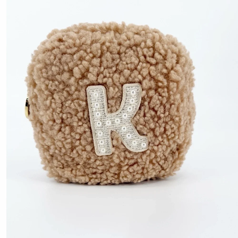 Stoney Clover Soft Mini Pouch with K White Pearl Letter Patch